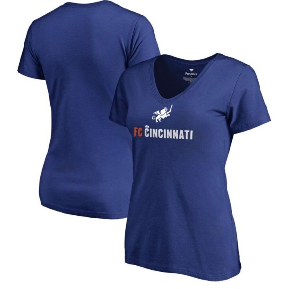 Fanatics Size 4XL NWT Women's FC Cincinnati Royal Victory Arch V-Neck T-Shirt